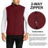 image33000ft Mens Lightweight Softshell Vest Outerwear Zip Up Fleece Lined Windproof Sleeveless Jacket for Golf Running HikingWine