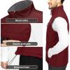 image33000ft Mens Lightweight Softshell Vest Outerwear Zip Up Fleece Lined Windproof Sleeveless Jacket for Golf Running HikingWine