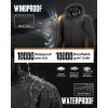 image33000ft Mens Packable Rain Jacket Lightweight Rain Shell Jacket with Hood Waterproof Raincoat for CyclingBlack