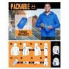 image33000ft Mens Packable Rain Jacket Lightweight Rain Shell Jacket with Hood Waterproof Raincoat for CyclingBright Blue