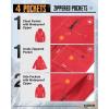 image33000ft Mens Packable Rain Jacket Lightweight Rain Shell Jacket with Hood Waterproof Raincoat for CyclingBright Red