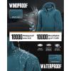 image33000ft Mens Packable Rain Jacket Lightweight Rain Shell Jacket with Hood Waterproof Raincoat for CyclingCeramic Blue