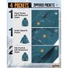 image33000ft Mens Packable Rain Jacket Lightweight Rain Shell Jacket with Hood Waterproof Raincoat for CyclingCeramic Blue