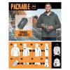 image33000ft Mens Packable Rain Jacket Lightweight Rain Shell Jacket with Hood Waterproof Raincoat for CyclingGrey