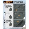 image33000ft Mens Packable Rain Jacket Lightweight Rain Shell Jacket with Hood Waterproof Raincoat for CyclingGrey