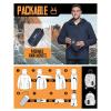 image33000ft Mens Packable Rain Jacket Lightweight Rain Shell Jacket with Hood Waterproof Raincoat for CyclingNavy