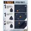 image33000ft Mens Packable Rain Jacket Lightweight Rain Shell Jacket with Hood Waterproof Raincoat for CyclingNavy