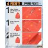 image33000ft Mens Packable Rain Jacket Lightweight Rain Shell Jacket with Hood Waterproof Raincoat for CyclingOrange