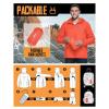 image33000ft Mens Packable Rain Jacket Lightweight Rain Shell Jacket with Hood Waterproof Raincoat for CyclingOrange