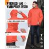 image33000ft Mens Packable Rain Jacket Lightweight Rain Shell Jacket with Hood Waterproof Raincoat for CyclingOrange