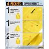 image33000ft Mens Packable Rain Jacket Lightweight Rain Shell Jacket with Hood Waterproof Raincoat for CyclingSulphur Yellow