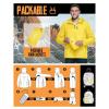 image33000ft Mens Packable Rain Jacket Lightweight Rain Shell Jacket with Hood Waterproof Raincoat for CyclingSulphur Yellow