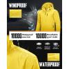 image33000ft Mens Packable Rain Jacket Lightweight Rain Shell Jacket with Hood Waterproof Raincoat for CyclingSulphur Yellow