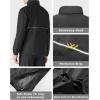 image33000ft Mens Pullover Rain Jacket Waterproof with Hood Lightweight Packable Raincoat Windbreaker for Golf TravelBlack