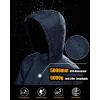 image33000ft Mens Pullover Rain Jacket Waterproof with Hood Lightweight Packable Raincoat Windbreaker for Golf TravelDark Blue