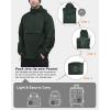 image33000ft Mens Pullover Rain Jacket Waterproof with Hood Lightweight Packable Raincoat Windbreaker for Golf TravelDark Green