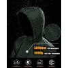 image33000ft Mens Pullover Rain Jacket Waterproof with Hood Lightweight Packable Raincoat Windbreaker for Golf TravelDark Green