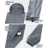 image33000ft Mens Pullover Rain Jacket Waterproof with Hood Lightweight Packable Raincoat Windbreaker for Golf TravelGray