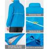 image33000ft Mens Pullover Rain Jacket Waterproof with Hood Lightweight Packable Raincoat Windbreaker for Golf TravelLightsky Blue