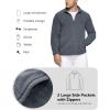 image33000ft Mens QuarterZip Polar Fleece Jacket Long Sleeve Half Zip Fleece Pullover Sweaters Thermal Golf SweatshirtGrey Heather