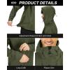 image33000ft Mens Rain Jacket 3Layer Performance Lightweight Rain Jackets Waterproof with Hood for Hiking Ski Sailing CyclingBlackish Green