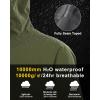 image33000ft Mens Rain Jacket 3Layer Performance Lightweight Rain Jackets Waterproof with Hood for Hiking Ski Sailing CyclingBlackish Green
