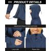 image33000ft Mens Rain Jacket 3Layer Performance Lightweight Rain Jackets Waterproof with Hood for Hiking Ski Sailing CyclingIndigo