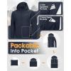 image33000ft Mens Rain Jacket Waterproof Lightweight Raincoat Packable Rain Shell Windbreaker with Hood for Golf Hiking TravelBlue