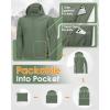 image33000ft Mens Rain Jacket Waterproof Lightweight Raincoat Packable Rain Shell Windbreaker with Hood for Golf Hiking TravelGreen