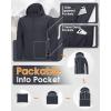 image33000ft Mens Rain Jacket Waterproof Lightweight Raincoat Packable Rain Shell Windbreaker with Hood for Golf Hiking TravelGrey