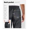 image33000ft Mens Rain Pants Full Zip Waterproof Pants Breathable Rain Over Trousers for Outdoor Hiking Golf WorkBlack