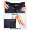 image33000ft Mens Rain Pants Full Zip Waterproof Pants Breathable Rain Over Trousers for Outdoor Hiking Golf WorkDeep Blue