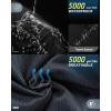image33000ft Mens Rain Pants Waterproof Rain Over Pants Windproof Outdoor Pants for Hiking FishingBlack