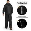 image33000ft Mens Rain Suit Packable Waterproof Lightweight Rain Gear for Golf Hiking Cycling 2 Pieces Jackets and PantsBlack
