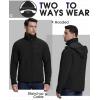 image33000ft Mens Softshell Jacket with Hood Fleece Lined Windbreaker Lightweight Waterproof Jackets for HikingBlack