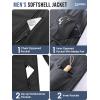 image33000ft Mens Softshell Jacket with Hood Fleece Lined Windbreaker Lightweight Waterproof Jackets for HikingBlack