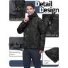 image33000ft Mens Softshell Jacket with Hood Fleece Lined Windbreaker Lightweight Waterproof Jackets for HikingCamouflage