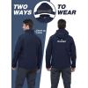 image33000ft Mens Softshell Jacket with Hood Fleece Lined Windbreaker Lightweight Waterproof Jackets for HikingDark Denim
