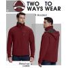 image33000ft Mens Softshell Jacket with Hood Fleece Lined Windbreaker Lightweight Waterproof Jackets for HikingDark Red