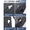 image33000ft Mens Softshell Jacket with Hood Fleece Lined Windbreaker Lightweight Waterproof Jackets for HikingGrey