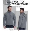 image33000ft Mens Softshell Jacket with Hood Fleece Lined Windbreaker Lightweight Waterproof Jackets for HikingLight Grey