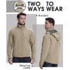image33000ft Mens Softshell Jacket with Hood Fleece Lined Windbreaker Lightweight Waterproof Jackets for HikingLight Khaki