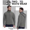 image33000ft Mens Softshell Jacket with Hood Fleece Lined Windbreaker Lightweight Waterproof Jackets for HikingMidgrey Melange