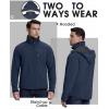 image33000ft Mens Softshell Jacket with Hood Fleece Lined Windbreaker Lightweight Waterproof Jackets for HikingMidnight Blue Heather