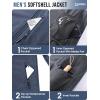 image33000ft Mens Softshell Jacket with Hood Fleece Lined Windbreaker Lightweight Waterproof Jackets for HikingMidnight Blue Heather