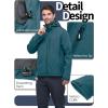 image33000ft Mens Softshell Jacket with Hood Fleece Lined Windbreaker Lightweight Waterproof Jackets for HikingSteel Blue