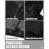 image33000ft Mens Softshell Jacket with Hood Waterproof Windbreaker Lightweight Rain Shell Jacket for Outdoor Hiking TravelBlack