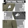 image33000ft Mens Softshell Jacket with Hood Waterproof Windbreaker Lightweight Rain Shell Jacket for Outdoor Hiking TravelOlive