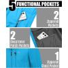 image33000ft Mens Softshell Jacket with Hood Waterproof Windbreaker Lightweight Rain Shell Jacket for Outdoor Hiking TravelSky Blue