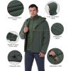 image33000ft Mens Waterproof 3in1 Ski Jacket Warm Mountain Windbreaker Snow Rain Jackets Winter Coat with Puffer JacketArmy Green